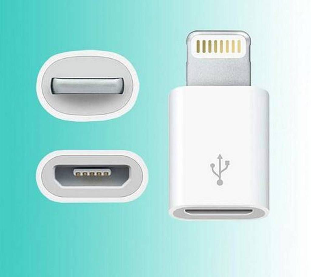 Micro USB to 8 Pin lightning Charger Adapter