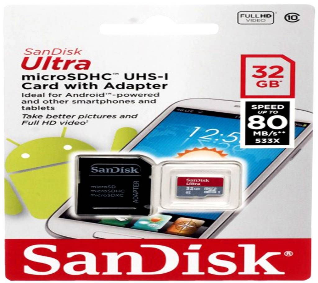 SAN DISK Memory Card 32 GB ultra speed