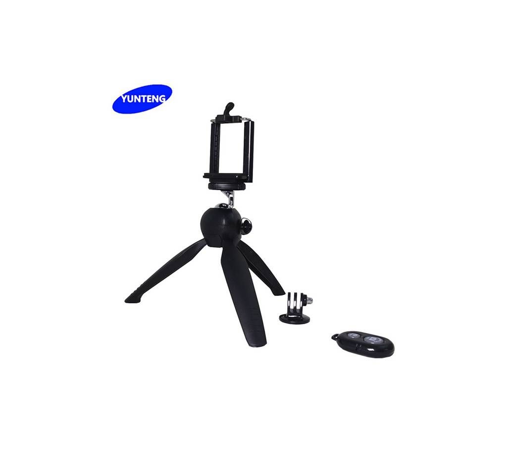 YT-228 Mini Tripod Mount and Phone Holder Clip - Black