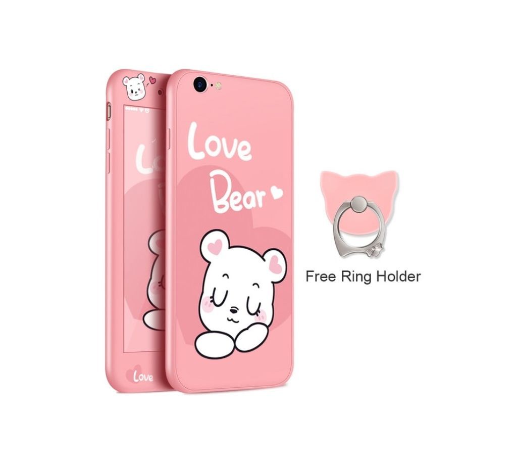 Cute 3D Cartoon 360 Full Cover Cases For iPhone 7