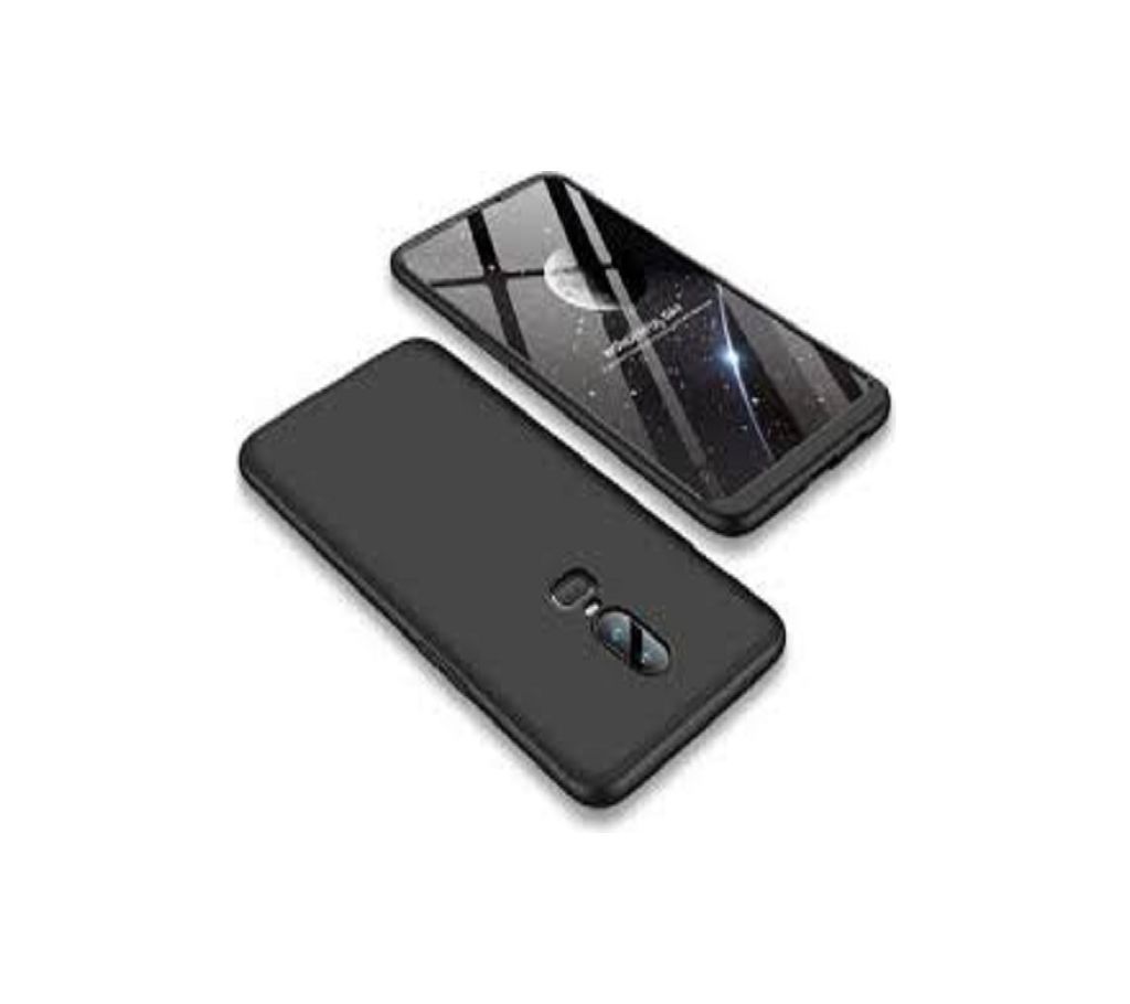 360 Degree GKK Phone Back Cover for One Plus 6 - Black