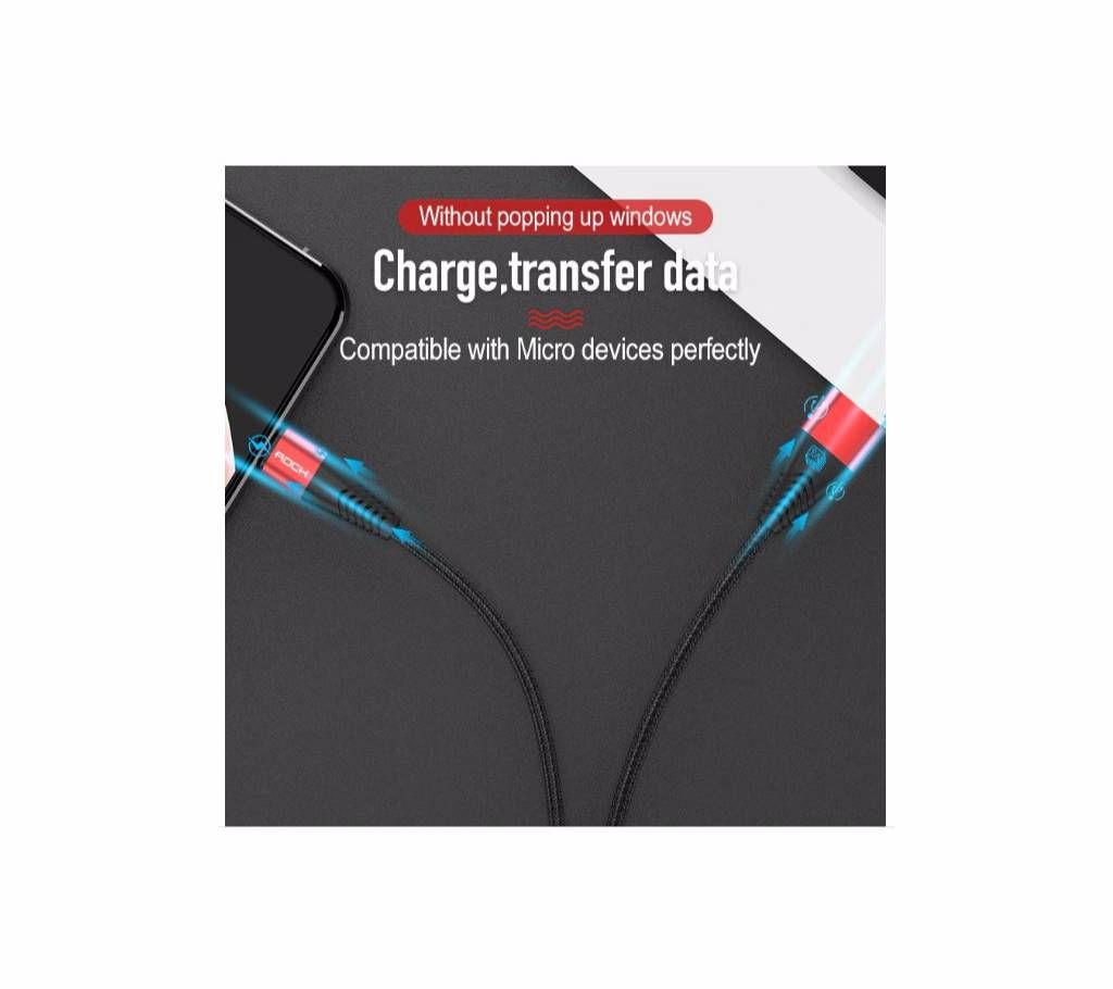 ROCK Hi-Tensile 2.4A FAST Charging USB Cable