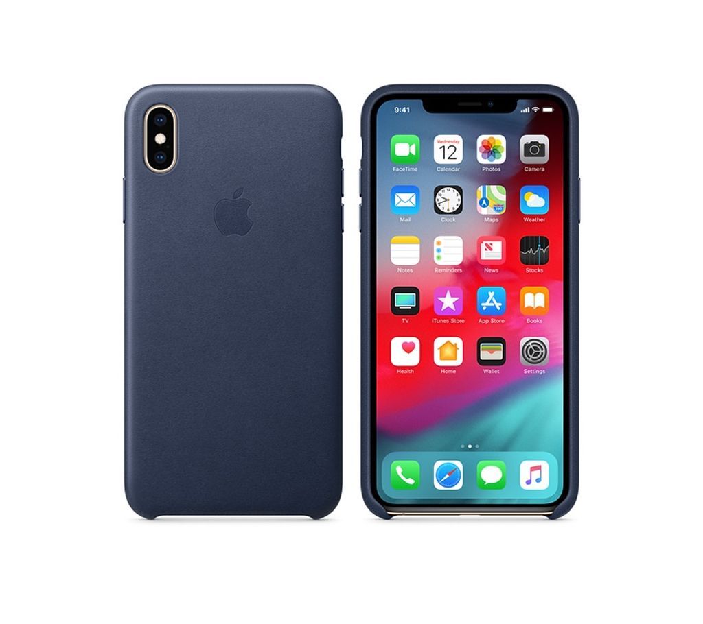 iPhone XS Max Leather Case - Midnight Blue
