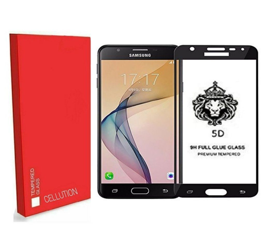 Galaxy J7 max Tempered Glass Screen Protector Full-Black