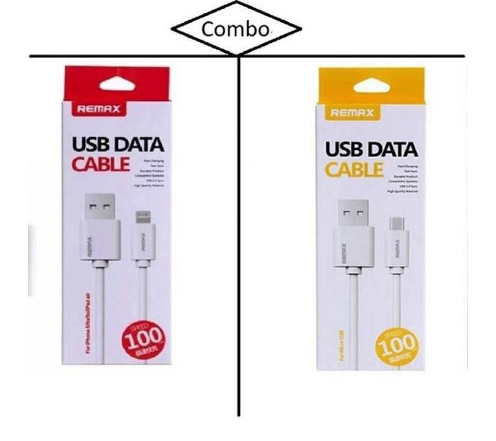 REMAX Combo Of Micro USB & Lightening Data Cable