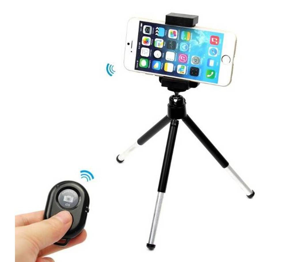 Mini Tripod Stand for Mobile - Black
