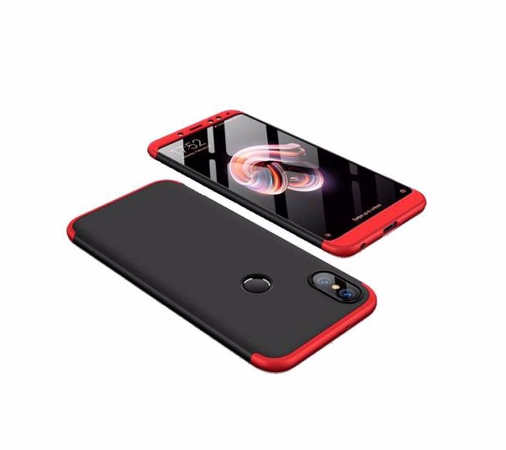Full Protection Cover Case for Xiaomi Redmi Note 5 Pro - Red and Black