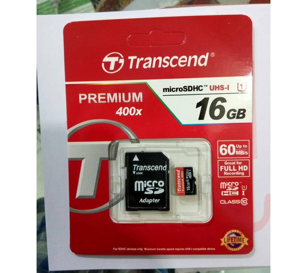 Transcend Micro SD memory  16GB 