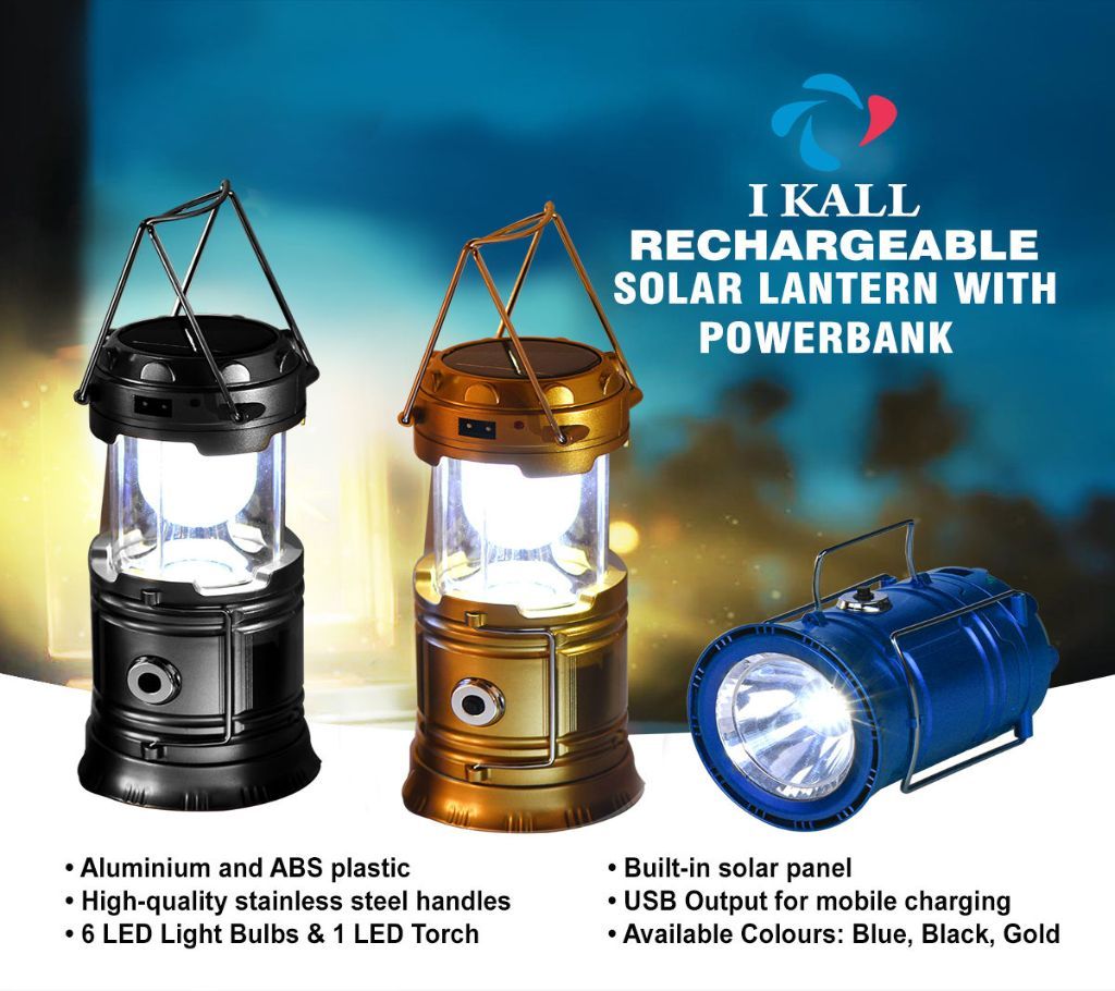 Rechargeable Solar Lamp with Power Bank-600 mah
