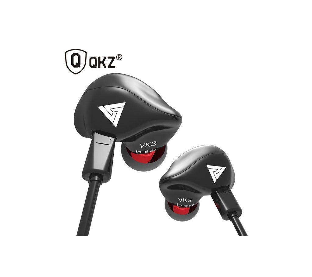 QKZ VK3 Metal Strong Bass Hifi In-ear Earphone Noise Cancelling Headset With Mic For Mobile Phone