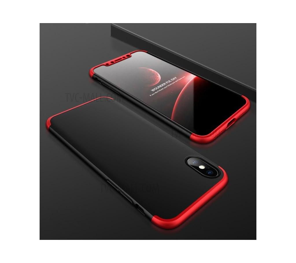 iPhone X 360 Degree Back Cover - Red and Black