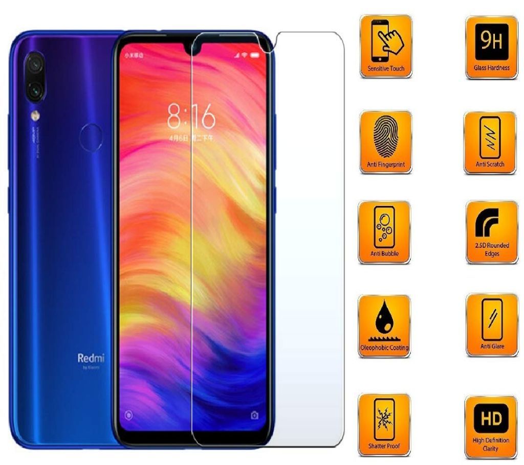 Xiaomi Redmi Note 7s Tempered Glass Screen Protector - Transparent