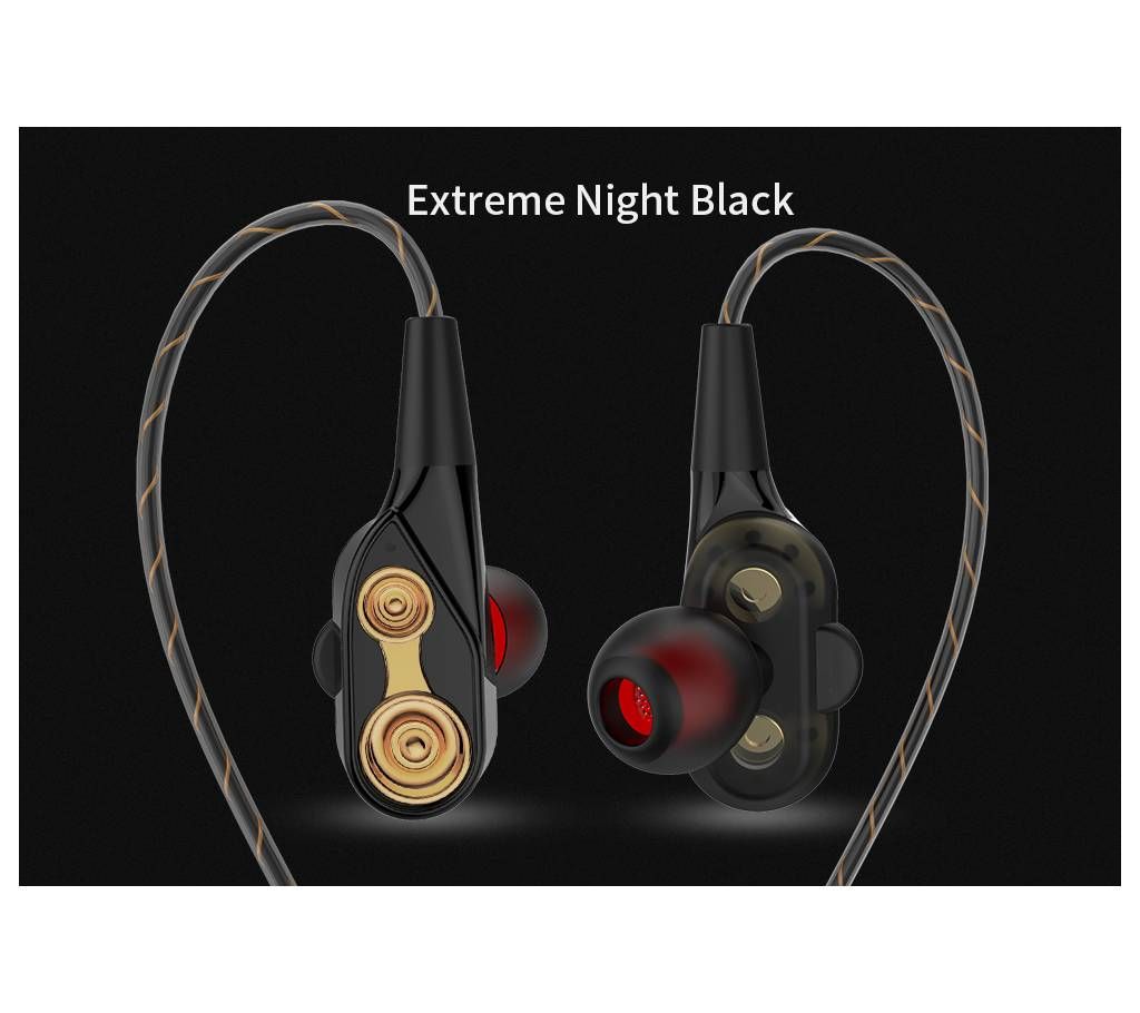 QKZ CK8 Dual Driver Earphones Stereo Bass With Mic