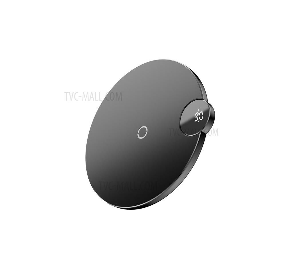 BASEUS BSWC P21 10W Wireless Charger Pad with Digital LED Display  Black