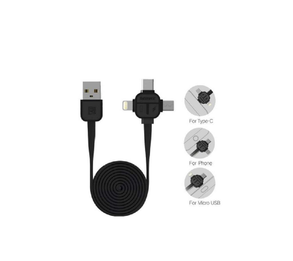 REMAX Lesu 3in1 Data Cable RC-066th for iPhone+Micro+Type C