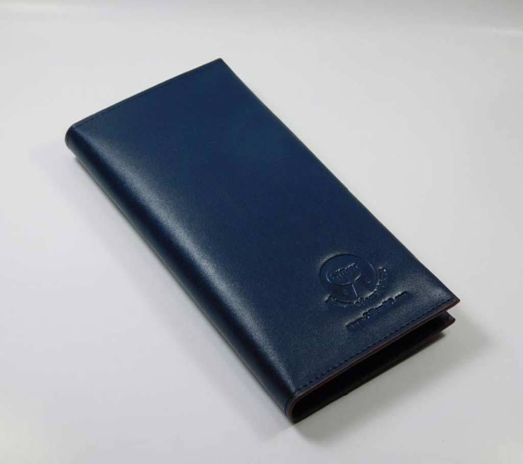 
Leather mobile cover cum wallet - Blue 
