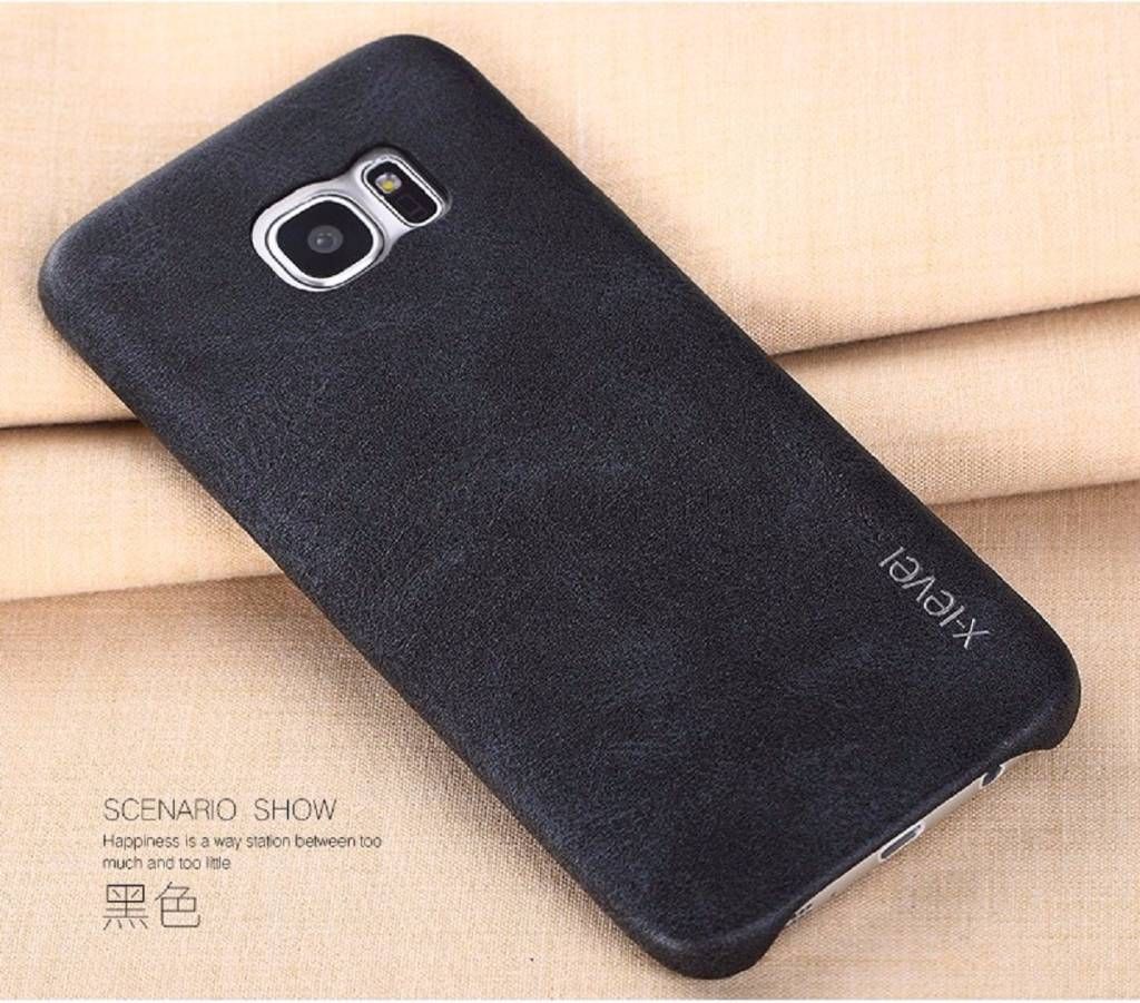 leather back Case For Galaxy S7 Edge G9300-black