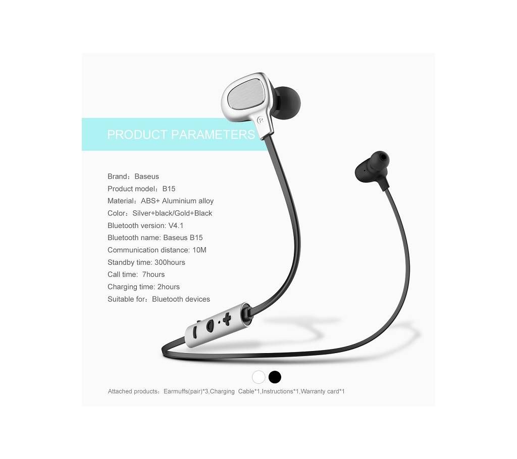 Baseus B15 Bluetooth Earphone - Black