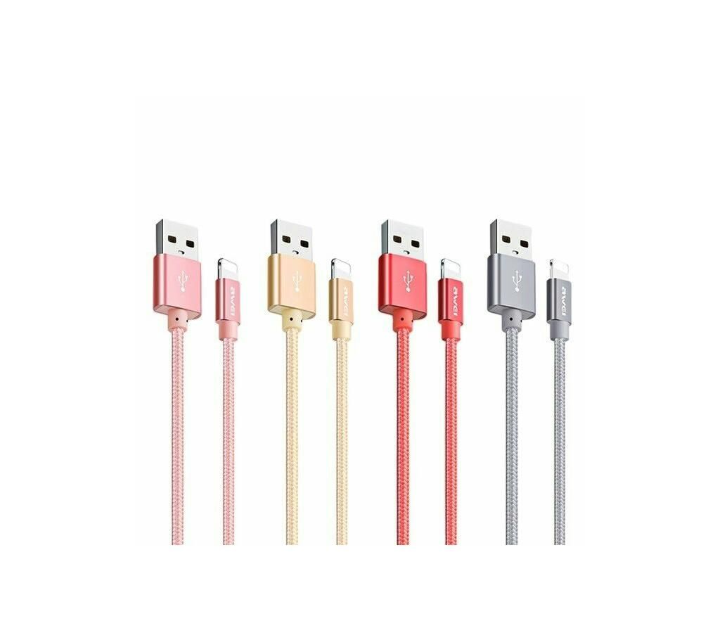 Awei CL 988 8 Pin Mini Nylon Braided Transfer Data Synchronization Charging Cord 0.3m for iPhone