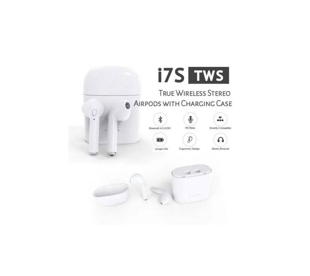 i7s TWS Bluetooth 4.2 earphone with charger box 