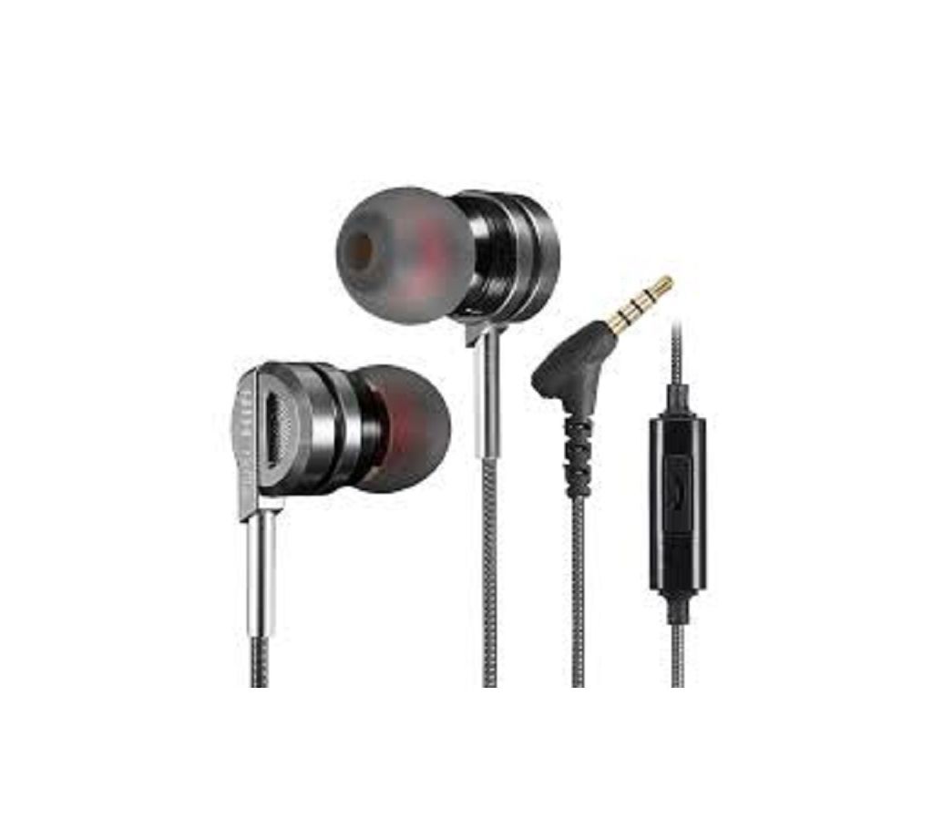 Original QKZ DM9 Zinc Alloy HiFi Metal In Ear Earphones - Black