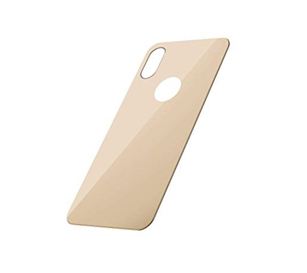 Baseus Full coverage curved tempered glass rear protector For iPhone XR gold colour