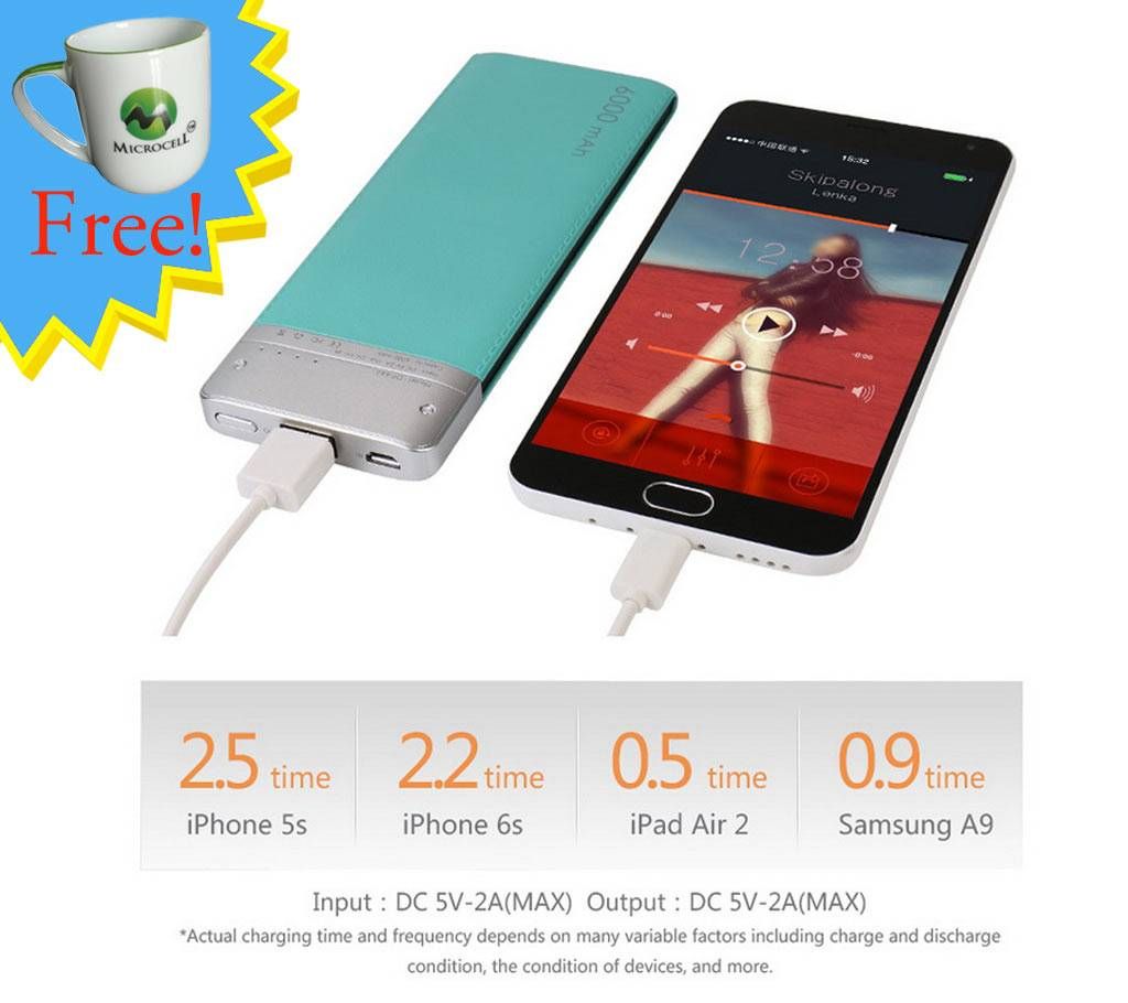 WST DP662 6000mAh Portable Power Bank (Mug Free)