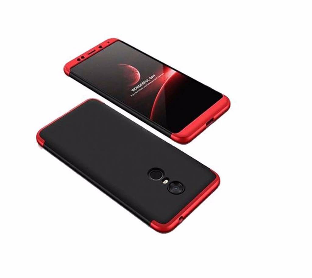 360 Degree Full Protection Cover Case - Shawmi Xiaomi Redmi 5 - Red and Black