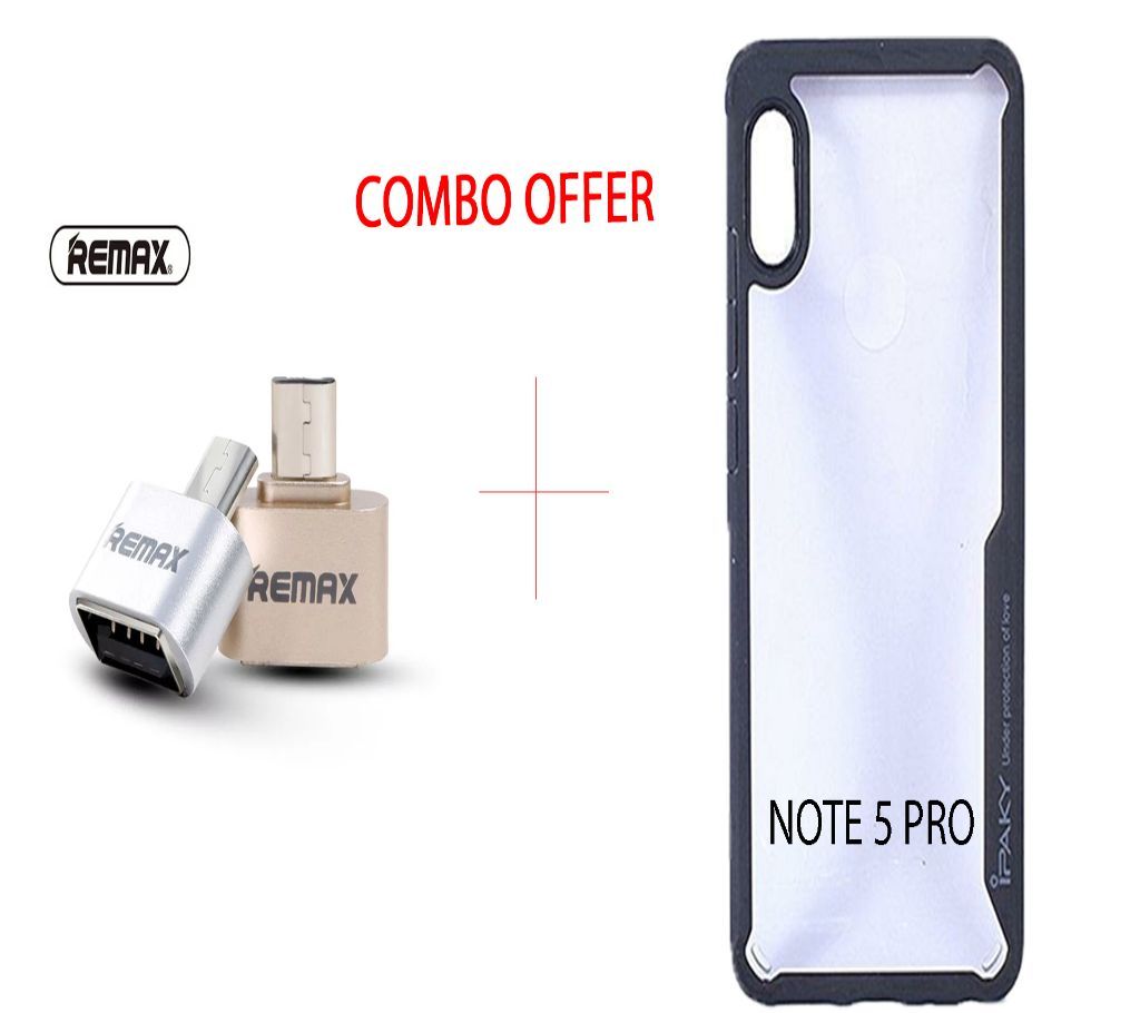 Back Cover for Redmi Note 5 Pro - Black + OTG