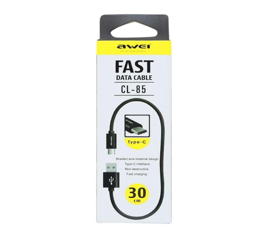 Awei CL-988 Fast DataAwei CL-85 Data Cable for Type- C Fast Charging Cable for iPhone