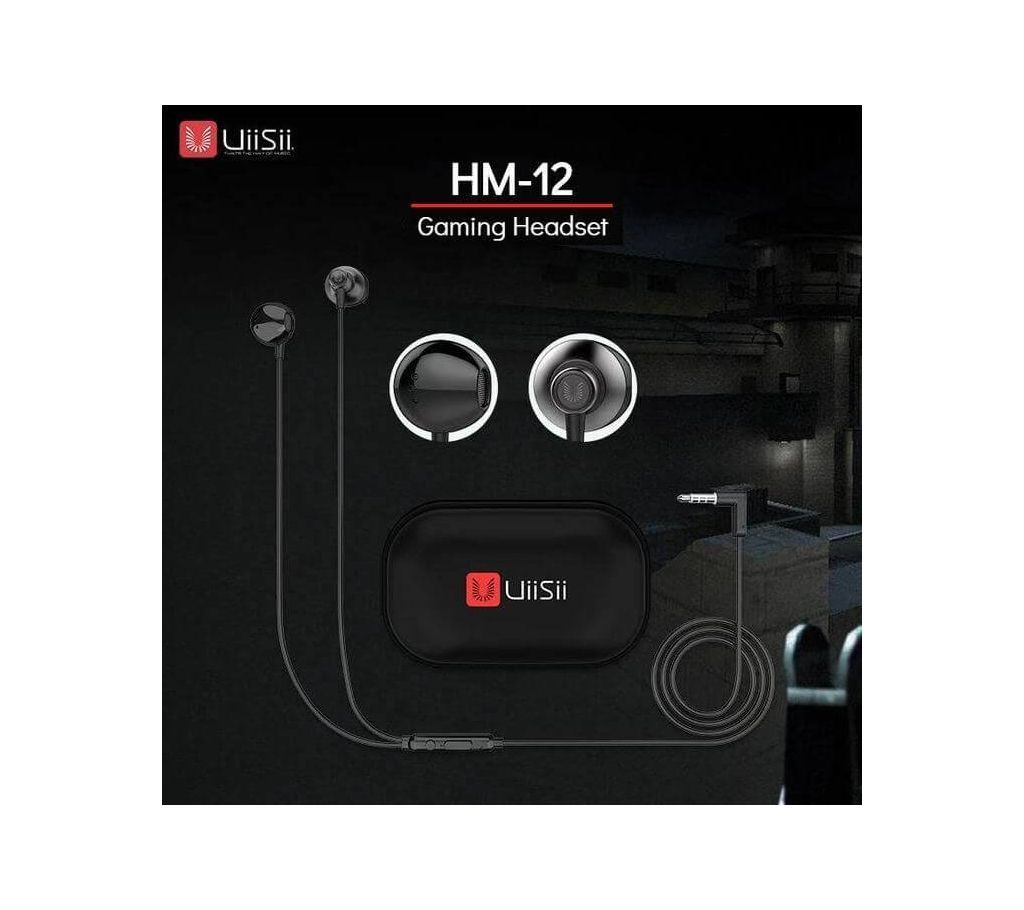 UiiSii HM12 Gaming Headset On-Ear Deep Bass Good Treble Earphone - Black - CHG