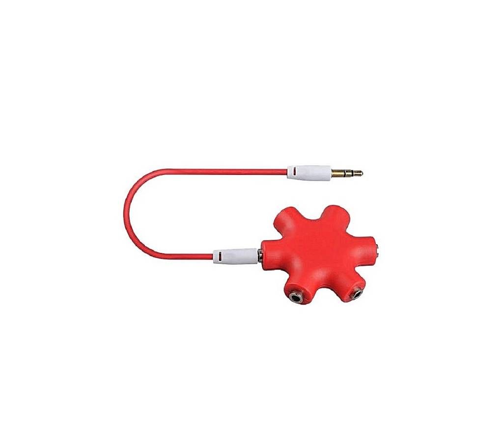 5-Way Headphone Splitter (3.5mm) - Red