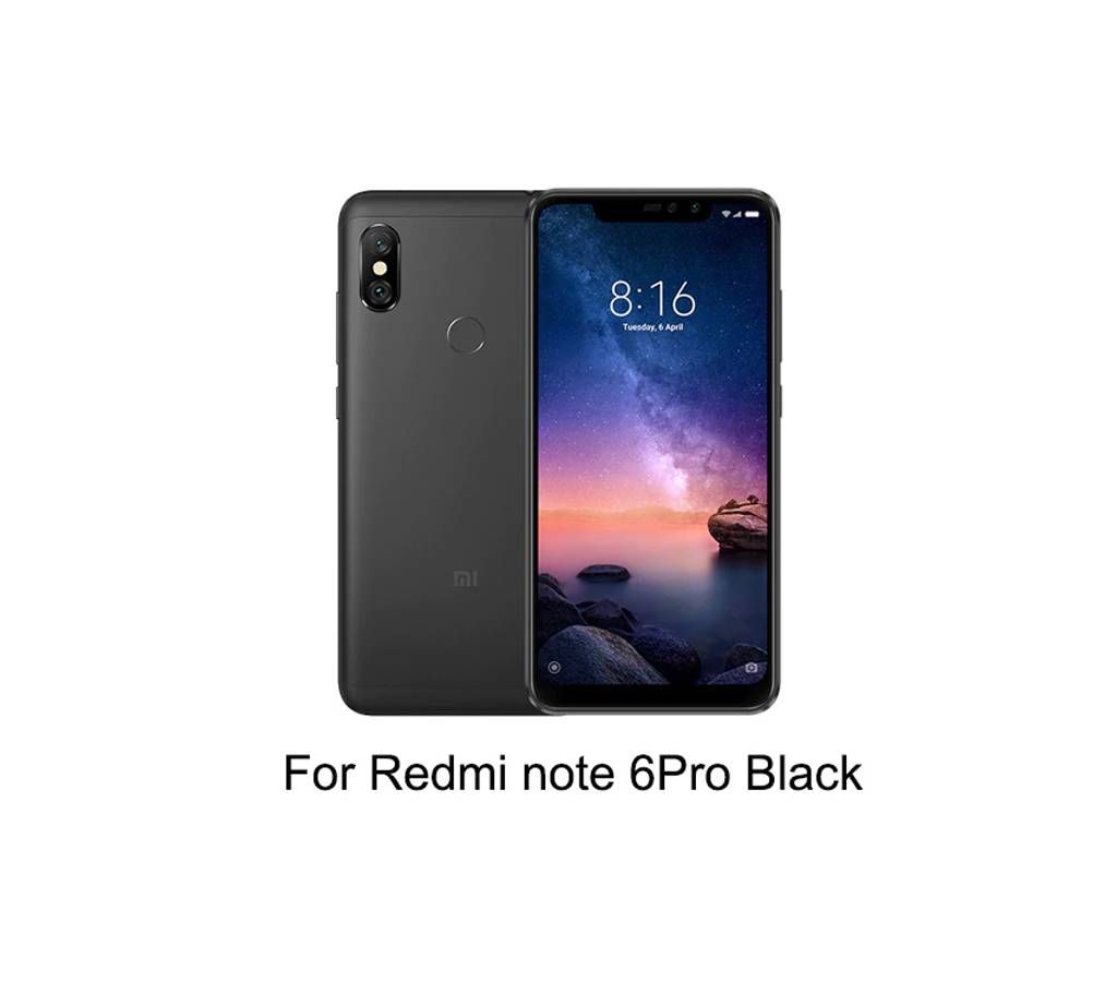 6D Tempered Glass Protector For Xiaomi Redmi Note 6 Pro Black