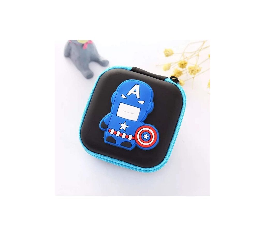 Captain America Black Square Headphone Case