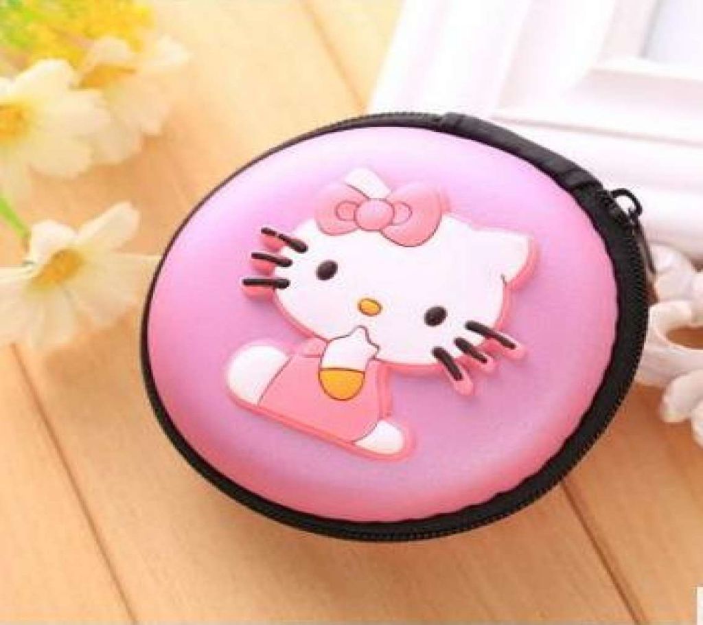 Hello Kitty Red Lovely Cartoon Mini Zipper Protective Earphone Case Pouch