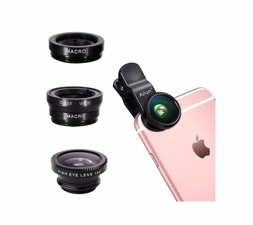 Universal Clip on Lens with 3 in 1 multicolor effects