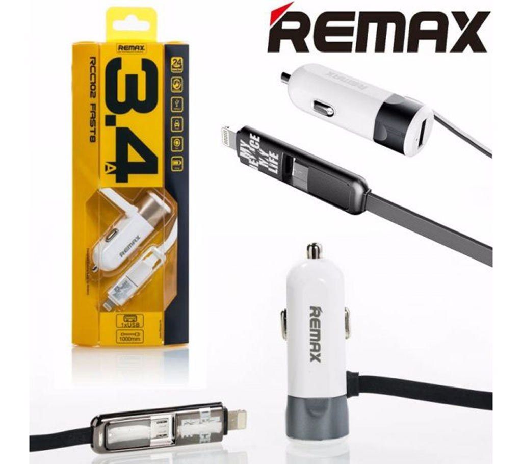 Remax 2 in 1 Car Charging USB Cable