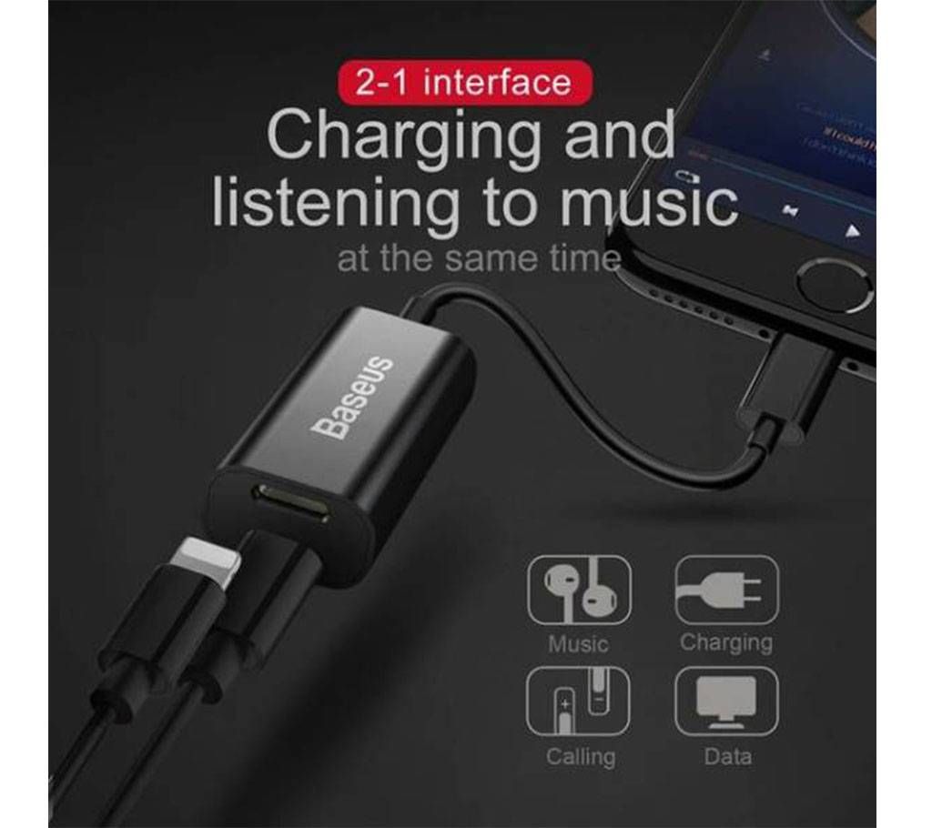 Baseus 2 in 1 L36 Audio & Charger Adapter