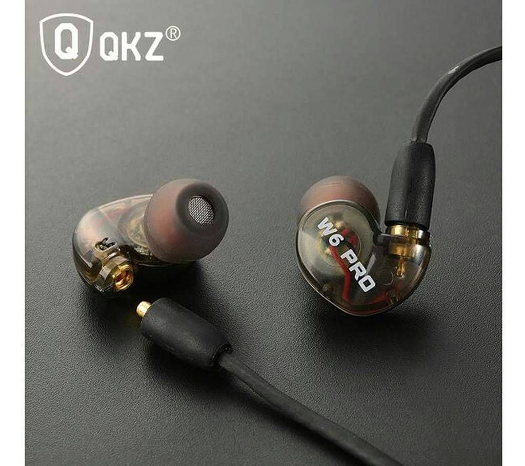 QKZ W6PRO Plug-in Sports Earphones In-ear Bass Headphones Sports Headphones Earbuds