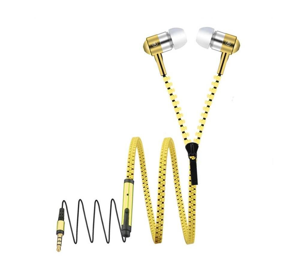 Zipper 3.5 mm Jack Earphone- Multicolour