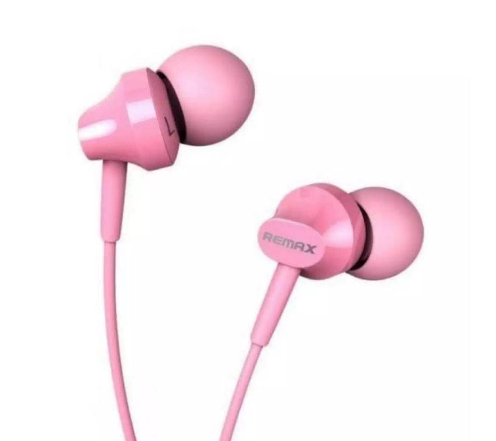 Remax Rm 501 pink colour earphone 
