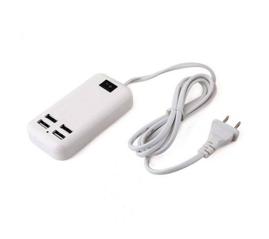 4-Port USB Desktop Charger 15W - White