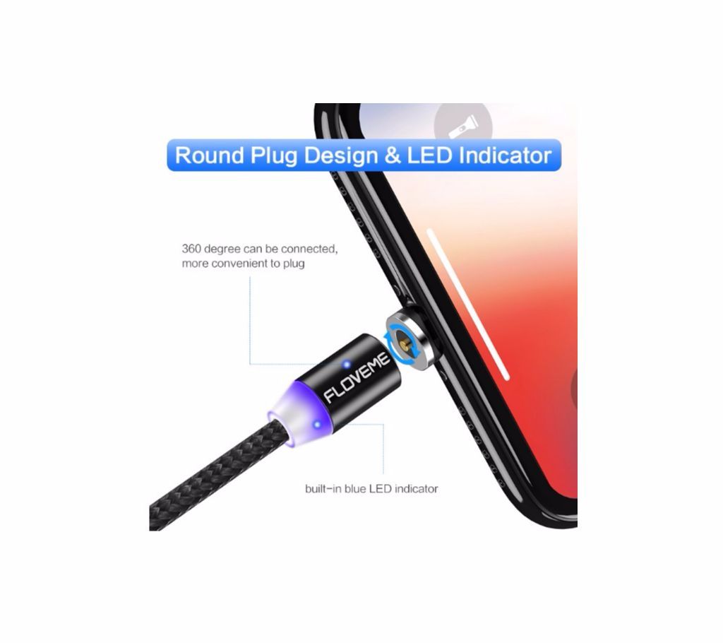 FLOVEME Magnetic Type C Lighting Fast Charging Cable