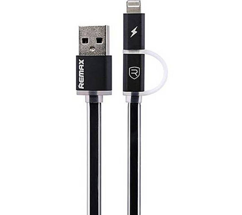 REMAX 2 In 1 Aurora Data Cable RC 020T - Black