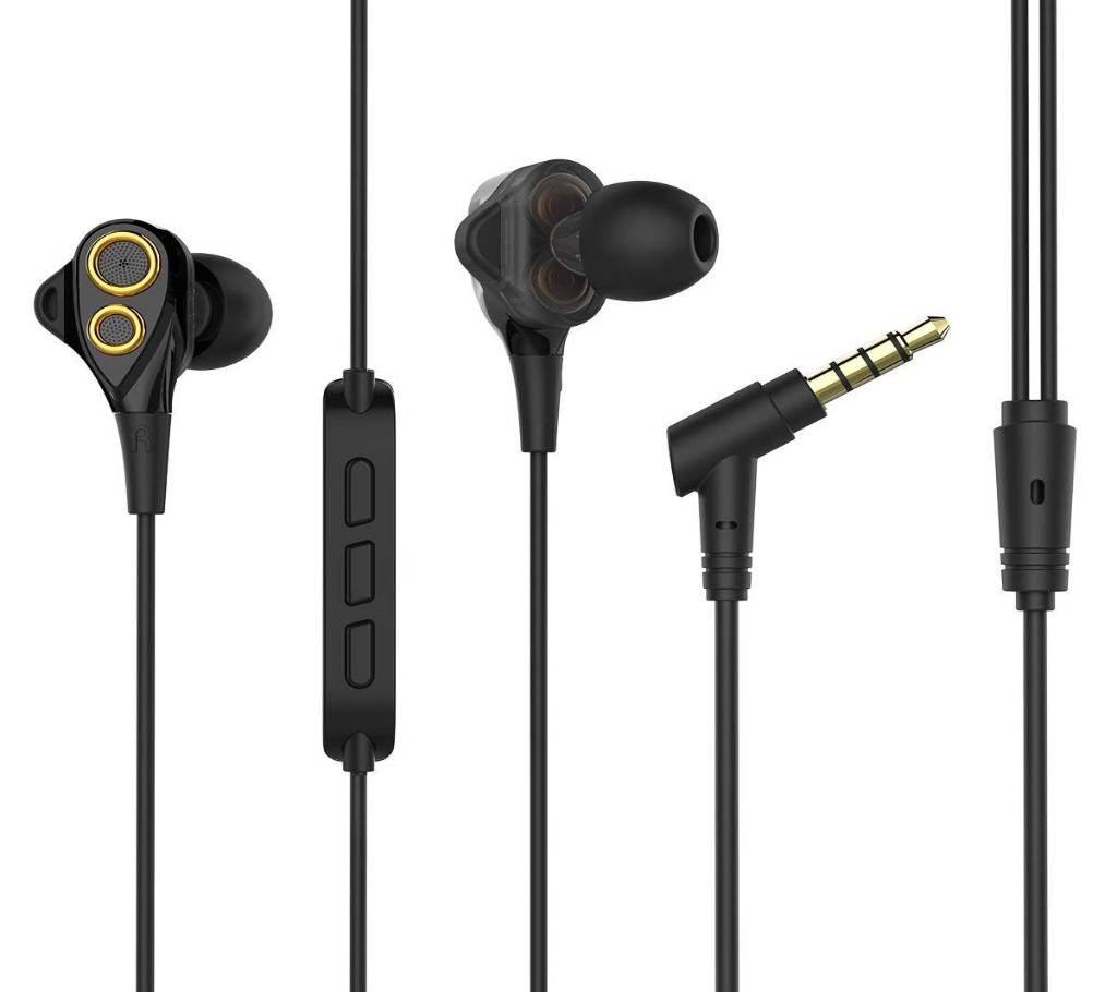 UiiSii T8 In-ear Dual Dynamic Drivers Earphones With Mic 