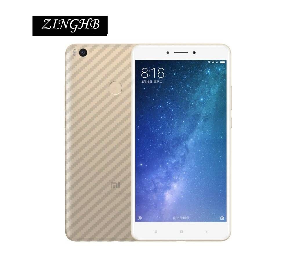 MI MAX 2 3D Non-Slip Clear Carbon Fiber Sticker