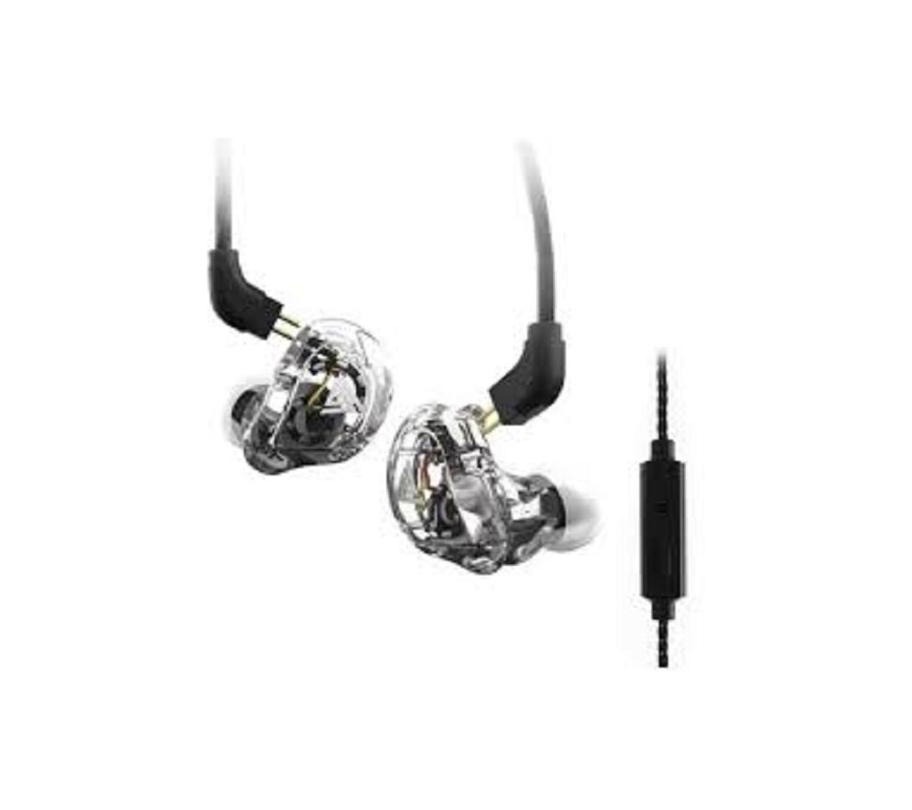 QKZ VK1 4DD In Ear Headphones HIFI DJ Monito Running Sport Headphone Hybrid Bass Earphone with Microphone