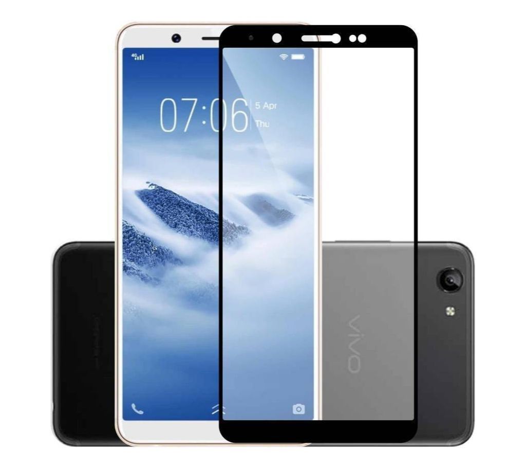 Vivo V71 Tempered Glass 6D Protector Black