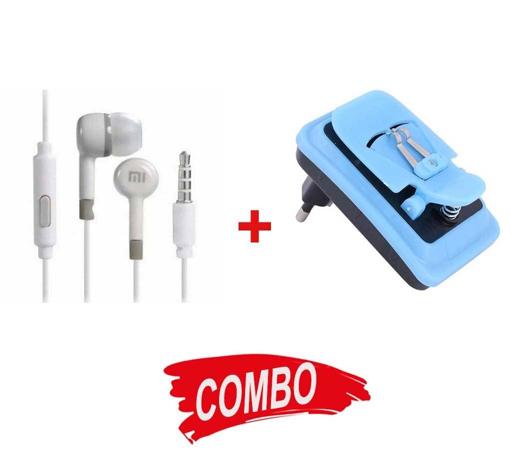 MI In Ear Earphone(Copy) & Auto Charger Combo