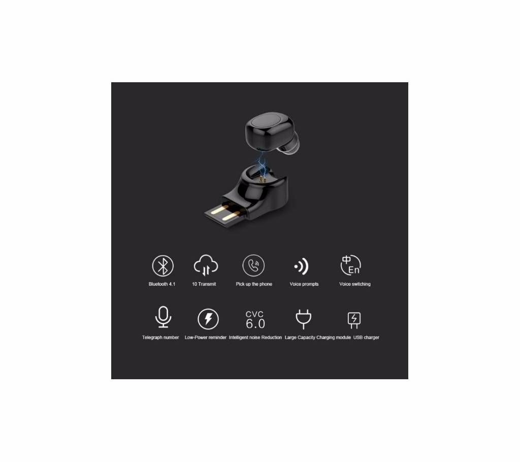 Original X12 Wireless Bluetooth Headphone With USB Magnetic Charging